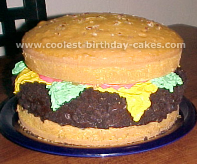 Birthday Cake Photo on Supersizedmeals Com   Giant Burger Birthday Cakes